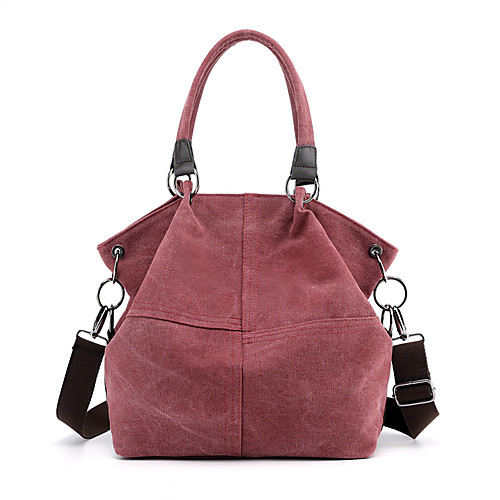 

Women's Bags Canvas Top Handle Bag Zipper Daily Date 2021 Handbags Fuchsia Sky Blue Gray Coffee