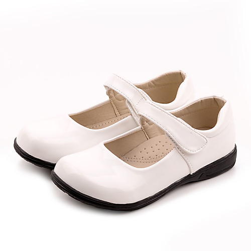 

Boys' Girls' Flats First Walkers Flower Girl Shoes Children's Day Patent Leather PU Lace up Little Kids(4-7ys) Big Kids(7years ) Daily Party & Evening Walking Shoes Split Joint White Black Spring