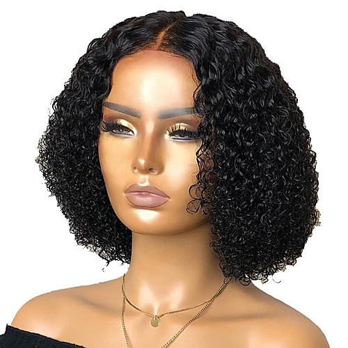

Synthetic Wig Afro Curly Loose Curl Middle Part Wig Short Black Synthetic Hair 10 inch Women's Fashionable Design Classic Fluffy Black