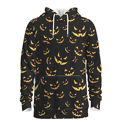 

Men's Pullover Hoodie Sweatshirt Graphic Halloween Weekend 3D Print Casual Halloween Hoodies Sweatshirts Black