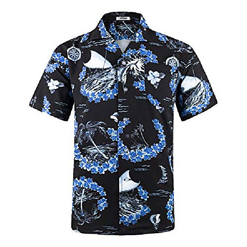 

men's hawaiian shirt 4 way stretch relax fit floral tropical shirts hws035 3xl