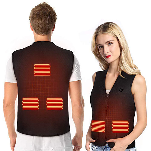 

Men's Women's Hiking Vest / Gilet Winter Outdoor Solid Color Warm Ventilation Soft Jacket Nylon Fishing Climbing Camping / Hiking / Caving Black
