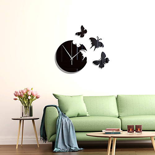 

Morden Acrylic Wall Clock, Silent Non-Ticking Mirror Wall Clocks Battery Operated Decorative Wall Clock for Office, Kitchen, Living Room 30cm26cm