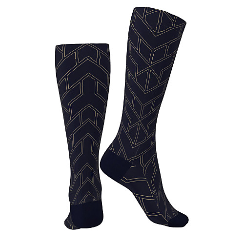 

Compression Socks Long Socks Over the Calf Socks Athletic Sports Socks Cycling Socks Men's Women's Bike / Cycling Breathable Soft Comfortable 1 Pair Geometic Cotton Black M L / Stretchy