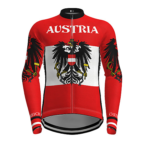 

21Grams Men's Long Sleeve Cycling Jersey Winter Red Bike Jersey Top Mountain Bike MTB Road Bike Cycling Quick Dry Sports Clothing Apparel / Micro-elastic / Athleisure