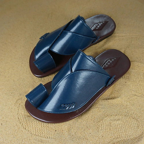 

Men's Sandals Casual Daily PU Black Blue Brown Summer