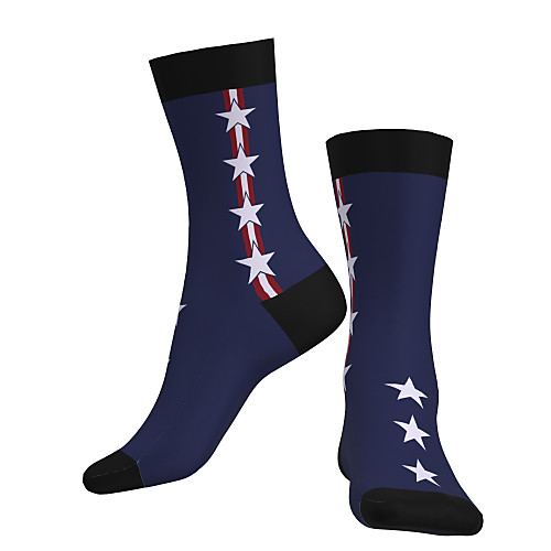 

Crew Socks Compression Socks Calf Socks Athletic Sports Socks Cycling Socks Women's Men's Bike / Cycling Breathable Soft Comfortable 1 Pair Stars Cotton Dark Blue S M L / Stretchy / Mountain Bike MTB