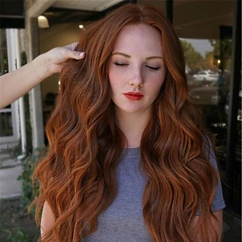 

Synthetic Wig Curly Middle Part Wig Very Long Brown Synthetic Hair 26 inch Women's Fashionable Design Adorable Exquisite Brown