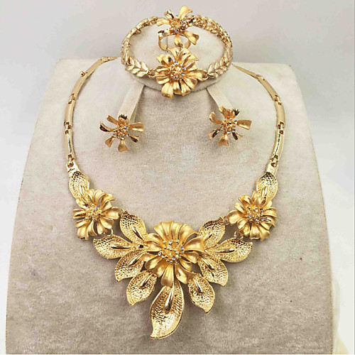 

Women's Clear Synthetic Diamond Bridal Jewelry Sets Simple Basic Elegant Earrings Jewelry Light Yellow / Dark Yellow / Yellow For Wedding Engagement 1 set