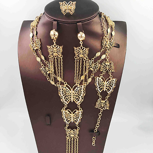 

Women's Clear Synthetic Diamond Bridal Jewelry Sets Simple Basic Elegant Earrings Jewelry Light Yellow / Dark Yellow / Yellow For Wedding Engagement 1 set