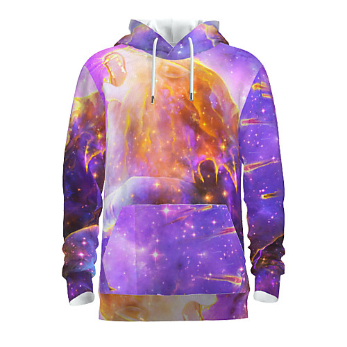 

Men's Daily Pullover Hoodie Sweatshirt Graphic Animal Hooded Basic Hoodies Sweatshirts Long Sleeve Purple