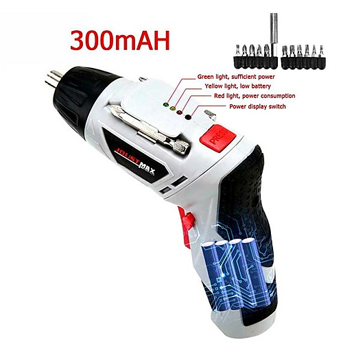 

Cordless Electric Screwdriver Set Household Rechargeable Handheld Drill