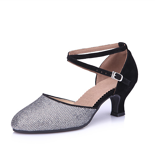 

Women's Modern Shoes Heel Cuban Heel Black Purple Fuchsia