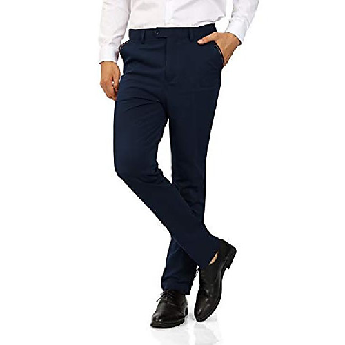 

Men's Dress Pants Pants Solid Colored Thick blue Black Blue