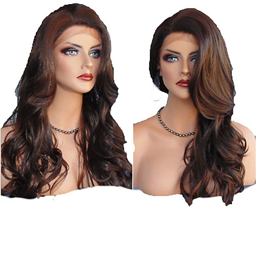 

Synthetic Wig Curly Bouncy Curl Middle Part Wig Long Light Brown Synthetic Hair 28 inch Women's Fashionable Design Fluffy Light Brown