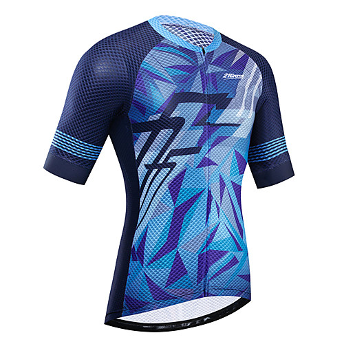 

21Grams Women's Short Sleeve Cycling Jersey Blue Bike Jersey Top Mountain Bike MTB Road Bike Cycling UV Resistant Breathable Quick Dry Sports Clothing Apparel / Stretchy