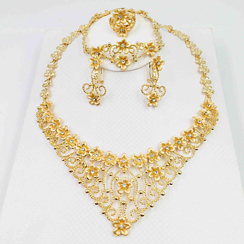 

Women's Clear Synthetic Diamond Bridal Jewelry Sets Simple Basic Elegant Earrings Jewelry Light Yellow / Dark Yellow / Yellow For Wedding Engagement 1 set