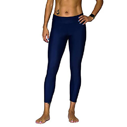 

women's swimming pants upf 50 stretch high waist flex capri navy us20