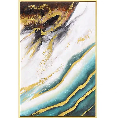 

Oil Painting Hand Painted Vertical Abstract Landscape Comtemporary Modern Rolled Canvas (No Frame)