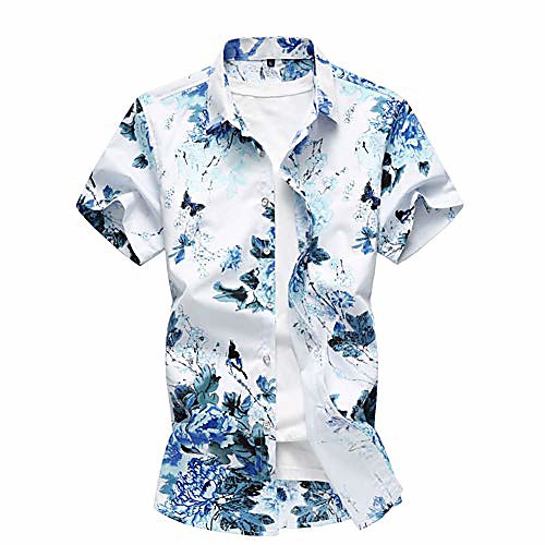 

Men's Shirt Multi Color Short Sleeve Tops Streetwear 5010 picture color