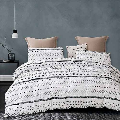

Wave Point Print 3 Pieces Bedding Set Duvet Cover Set Comforter Cover Ultra Soft Hypoallergenic Microfiber Include 1 Duvet Cover and 2 Pillowcases