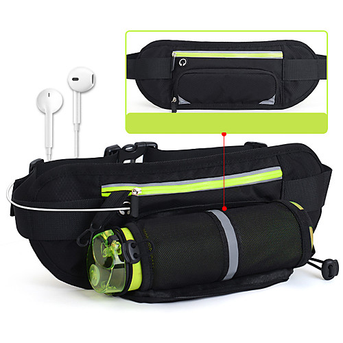 

2 L Hiking Waist Bag Wearable Outdoor Hiking Running Nylon Black Red Fuchsia