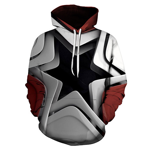 

Men's Pullover Hoodie Sweatshirt Graphic Tribal Going out Club 3D Print Party Halloween Hoodies Sweatshirts Rainbow