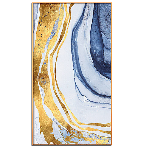 

Oil Painting Hand Painted Vertical Abstract Landscape Comtemporary Modern Rolled Canvas (No Frame)