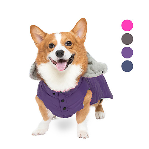 

Dog Coat Jacket Raincoat Sports & Outdoor Outdoor clothing Winter Dog Clothes Puppy Clothes Dog Outfits Waterproof Blue Purple Rose Red Costume for Girl and Boy Dog Polyster S M L XL XXL