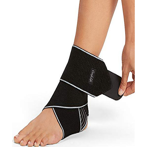 

ankle brace for men & women – adjustable compression ankle support wrap – perfect ankle sleeve for plantar fasciitis, achilles tendon, minor sprains, sports – breathable, one size fits all