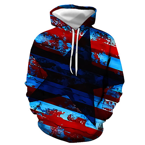 

Men's Hoodie Graphic Tie Dye Daily 3D Print Basic Hoodies Sweatshirts Blue
