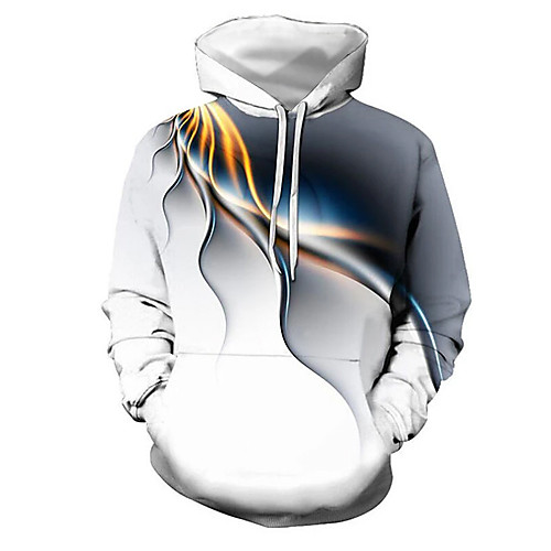 

Men's Hoodie Sweatshirt Hoodie Graphic 3D 3D Print Work Chic & Modern Hoodies Sweatshirts White