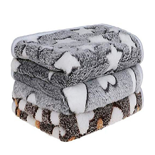 

dog blanket, soft fleece flannel throw dog blanket, warm pet blankets for cat & small dog, grey series