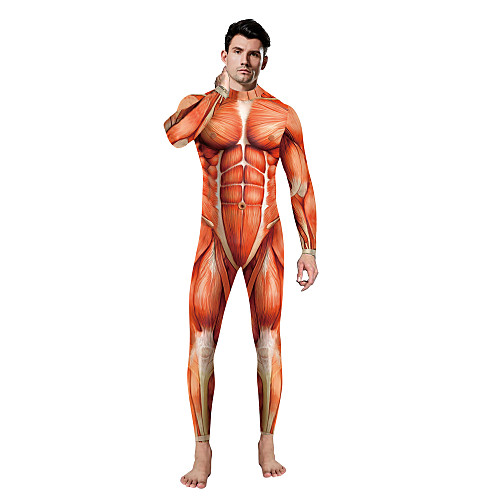 

Zentai Suits Skin Suit Ninja Adults' Cosplay Costumes Cosplay Muscle Halloween Men's Women's Optical Illusion Fashion Halloween Carnival Masquerade / Leotard / Onesie