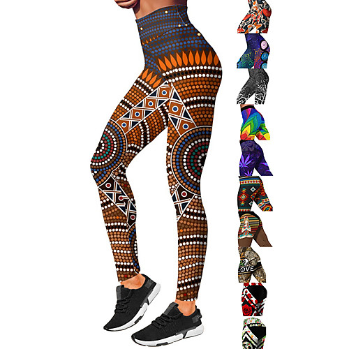 

Women's High Waist Yoga Pants Tights Leggings Tummy Control Butt Lift Breathable Black Purple Yellow Spandex Yoga Fitness Gym Workout Sports Activewear Stretchy