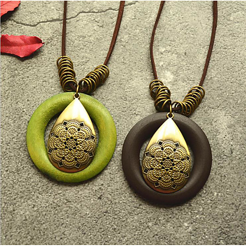 

Choker Necklace Chains Long Necklace Women's Unique Design Trendy Romantic Boho Cute Cool Dark Green Coffee 90 cm Necklace Jewelry for Street Gift Daily Promise Festival / Charm Necklace