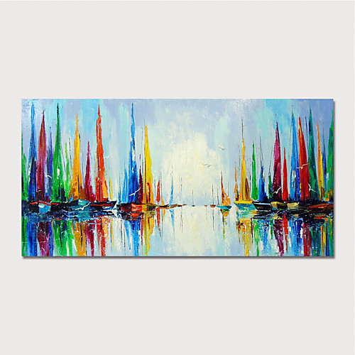 

Oil Painting Hand Painted - Abstract Modern Stretched Canvas