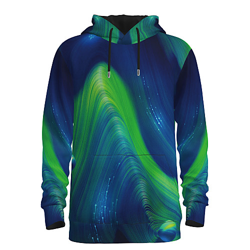 

Men's Daily Pullover Hoodie Sweatshirt 3D Graphic Hooded Basic Hoodies Sweatshirts Long Sleeve Blue
