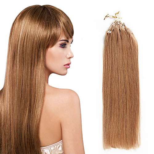 

Micro Ring Hair Extensions Hair Extensions Human Hair 1 Bundle Pack Straight Classic Hair Extensions