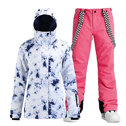

Women's Ski Jacket with Pants Skiing Snowboarding Winter Sports Waterproof Windproof Warm 100% Polyester Clothing Suit Ski Wear