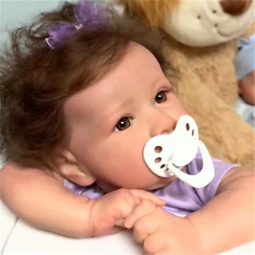 

22 inch Reborn Doll Baby & Toddler Toy Baby Girl Reborn Baby Doll Saskia lifelike Hand Made Simulation Hand Applied Eyelashes Floppy Head Cloth Silicone Vinyl with Clothes and Accessories for Girls