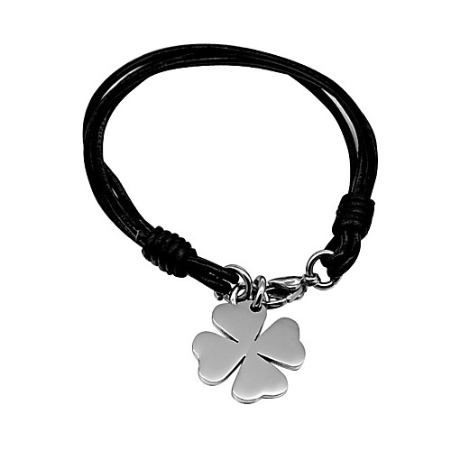 

Personalized Customized Bracelet Titanium Steel Petal Gift Daily irregular 1pcs Silver / Laser Engraving