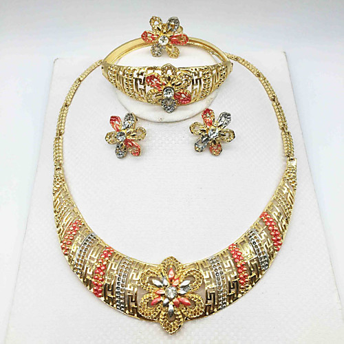 

Women's Clear Synthetic Diamond Bridal Jewelry Sets Simple Basic Elegant Earrings Jewelry Light Yellow / Dark Yellow / Yellow For Wedding Engagement 1 set