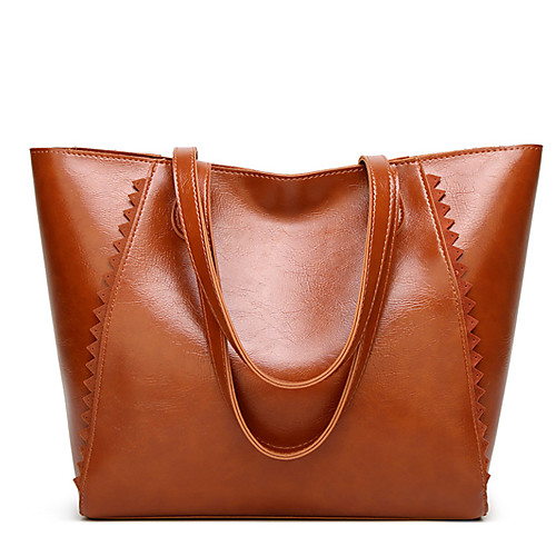 

Women's Bags PU Leather Polyester Tote Top Handle Bag Daily Office & Career Handbags Wine Black Brown Gray
