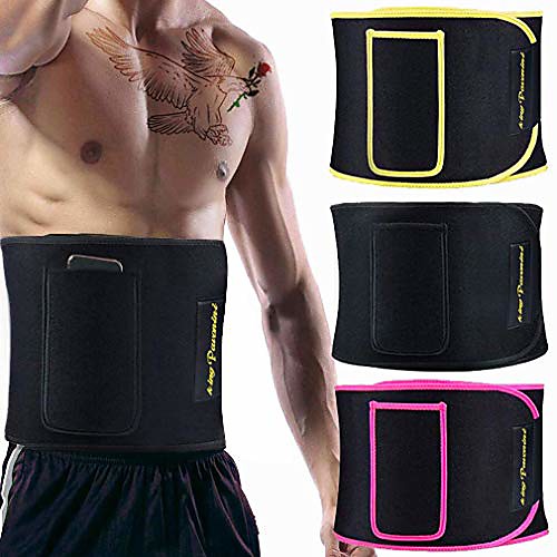 

waist trainer for women and men -sauna belt, lumbar support belt comfortable phone pocket-breathable adjustable wrap sweat wrap and waist trainer for weight loss- stomach and back lumbar support