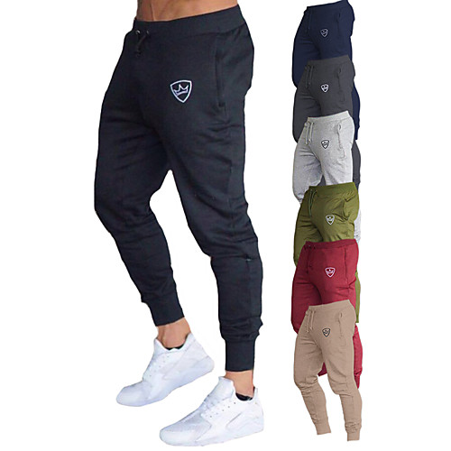 

Men's Sweatpants Joggers Track Pants Athleisure Bottoms Tapered Drawstring Cotton Fitness Gym Workout Performance Running Training Quick Dry Breathable Soft Normal Sport Dark Grey Black Red Army