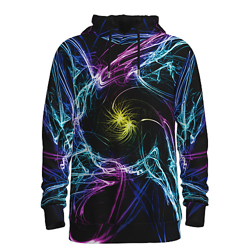 

Men's Pullover Hoodie Sweatshirt Graphic 3D Daily 3D Print Basic Hoodies Sweatshirts Black