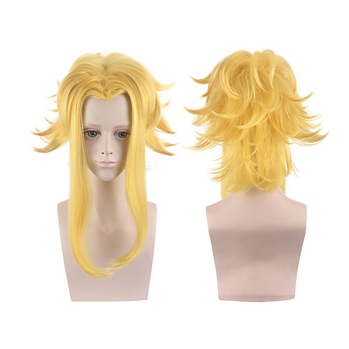 

Cosplay Costume Wig Cosplay Wig All·Might My Hero Academia / Boku No Hero Straight Layered Haircut Wig Short Yellow Synthetic Hair 16 inch Men's Anime Cosplay Yellow