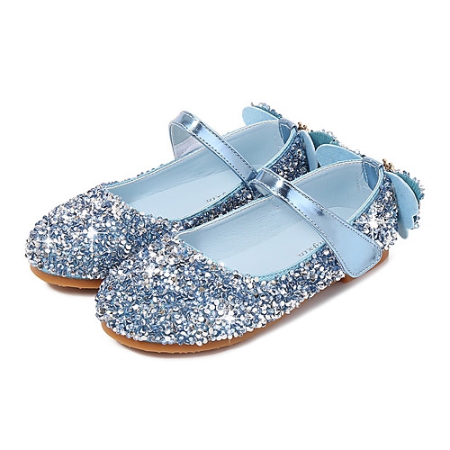 

Princess Shoes Masquerade Girls' Movie Cosplay Sequins Blue Pink Silver Shoes Children's Day Masquerade