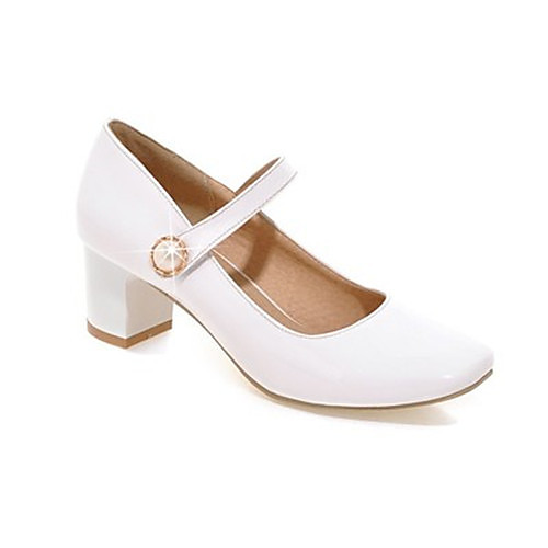 

Women's Heels Wedge Heel Square Toe Classic Daily PU Pearl Solid Colored Camel White Black